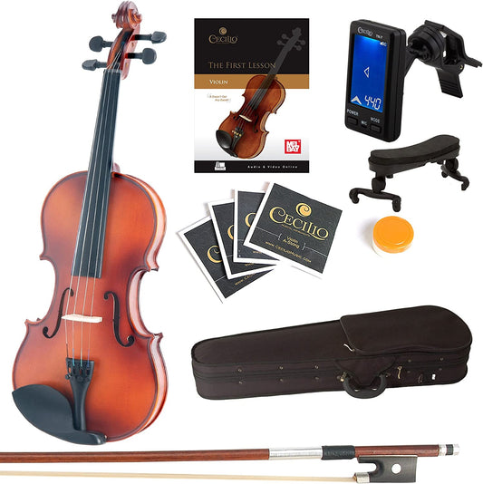 Mendini By Cecilio Violin For Kids & Adults, MV300, Satin Antique, Size 3/4 (Used)