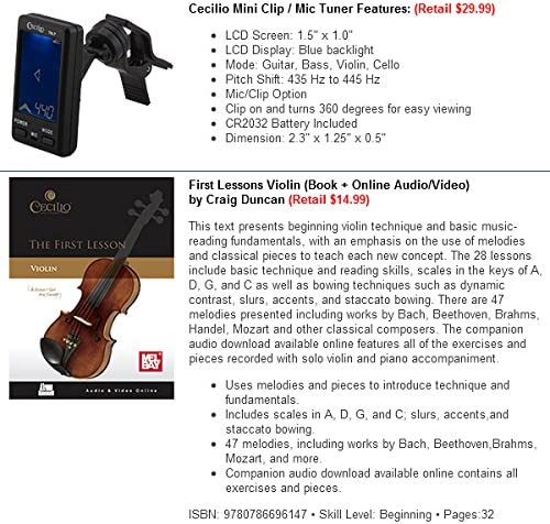 Mendini By Cecilio Violin For Kids & Adults, MV300 Satin Antique Violins - 3/4- (Used, No Retail Box)