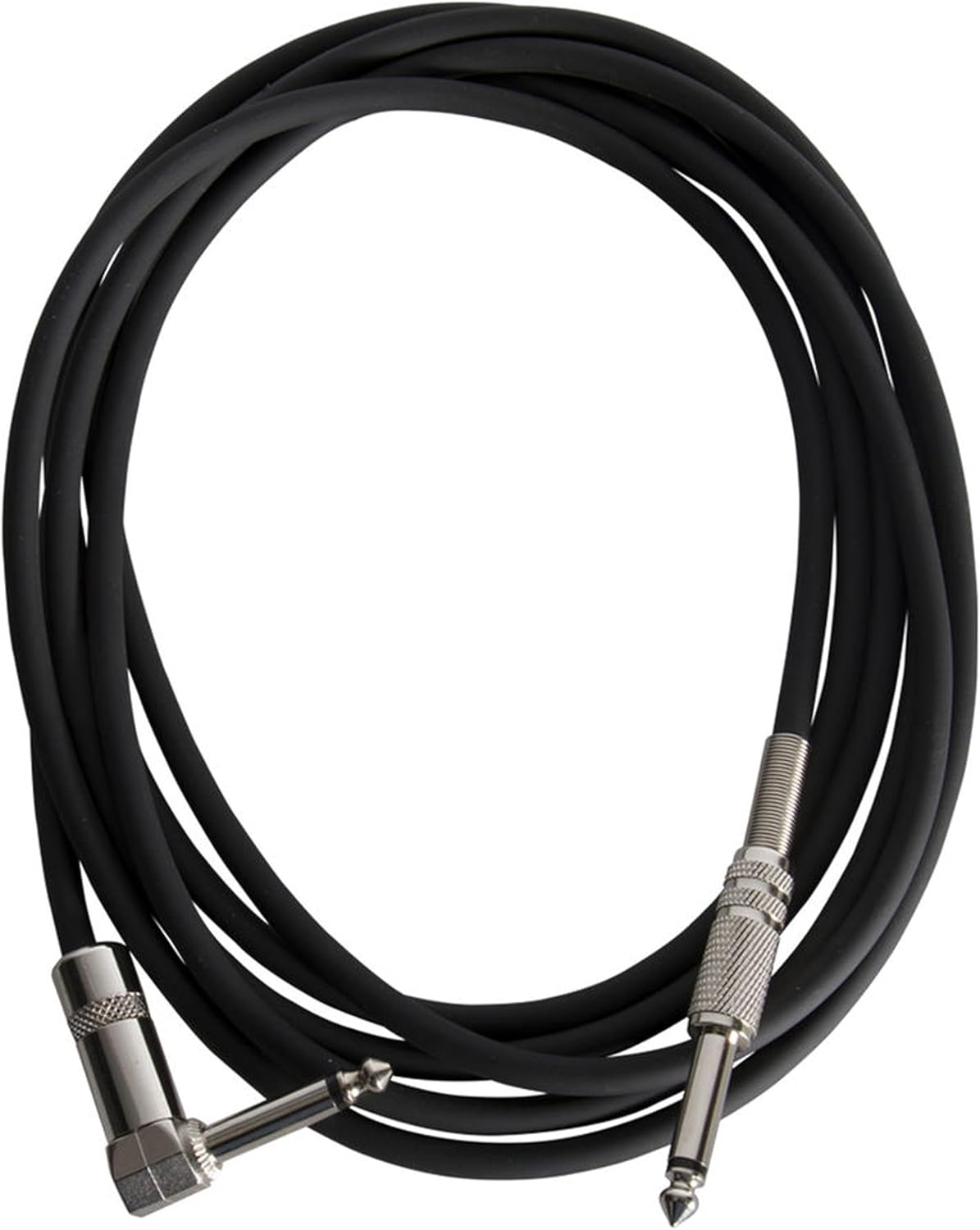 On-Stage Copper Right Angle 1/4" to 1/4" Instrument Cable, 10 Feet - Black (Like New)