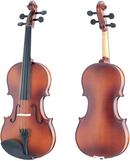Mendini By Cecilio 1/2MV300 Maple Wood Violins For Kids & Adults, Satin Antique (Used)