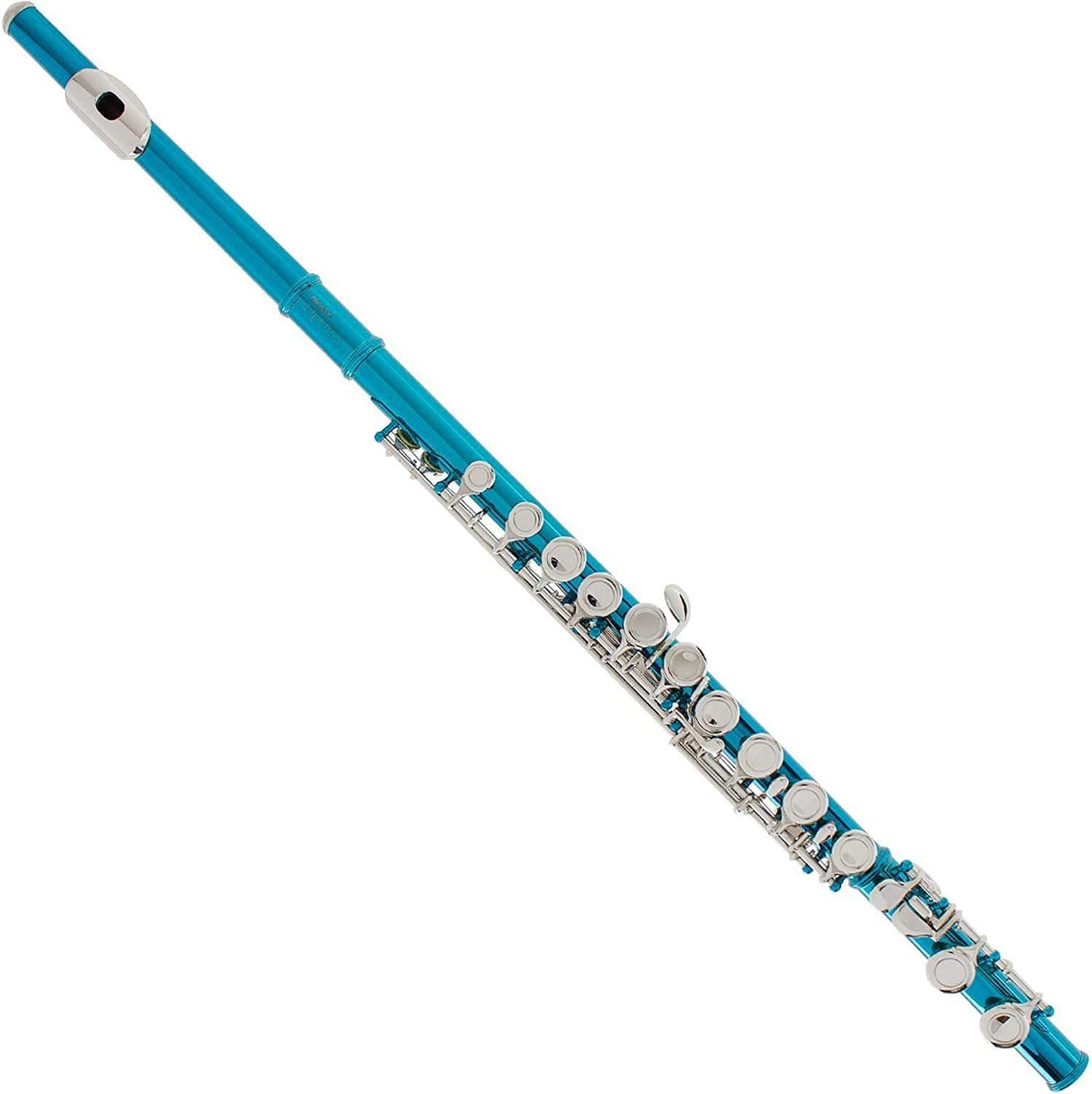Mendini By Cecilio - Closed Hole C Flute For Beginners, 16-Key Flute, Sky Blue- (Used)