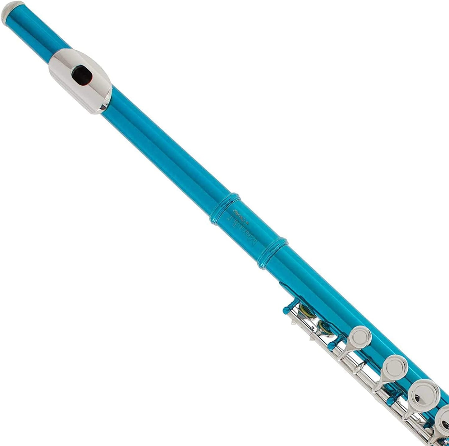 ﻿Mendini By Cecilio - Closed Hole C Flute For Beginners, 16-Key Flute, Sky Blue (Like New)