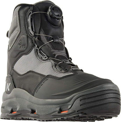 Korkers Men's Darkhorse Turn-lock Fishing Boots with Kling-On, Rubber Sole (Used)