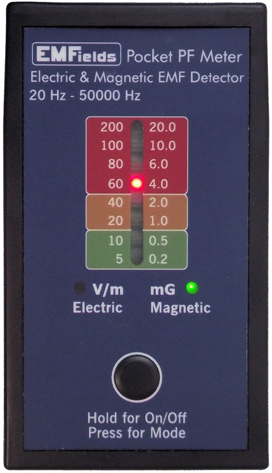 EMFields PPF5 Portable EMF Detector Power Pocket Frequency Meter, 20 to 50000 Hz (Like New)