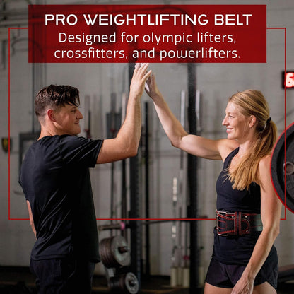Dark Iron Fitness Leather Weight Lifting Belt for Men & Women, Small - Black- (New)