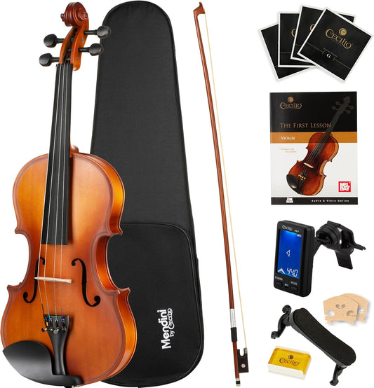 Mendini By Cecilio 4 Strings Acoustic Violin Set with Hard Case for Beginners (Like New)