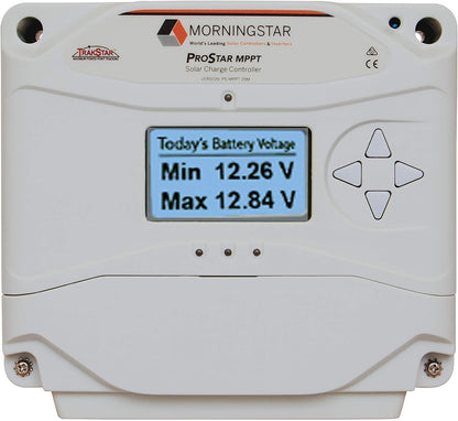 Morningstar Prostar 25A MPPT Solar Charge Controller w/ Meter, Lithium Batteries (Like New)