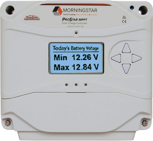 Morningstar Prostar 25A MPPT Solar Charge Controller w/ Meter, Lithium Batteries (Like New)