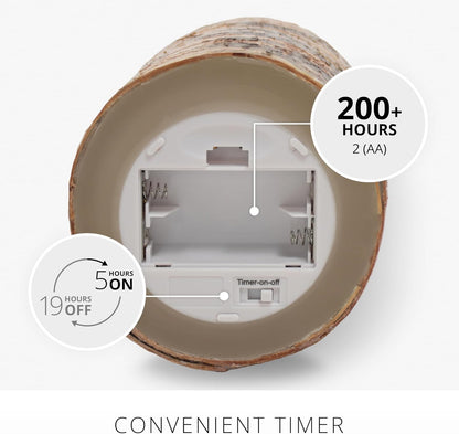 Luminara Realistic Artificial Moving Flame Pillar LED Candle, Battery Operated (Used)