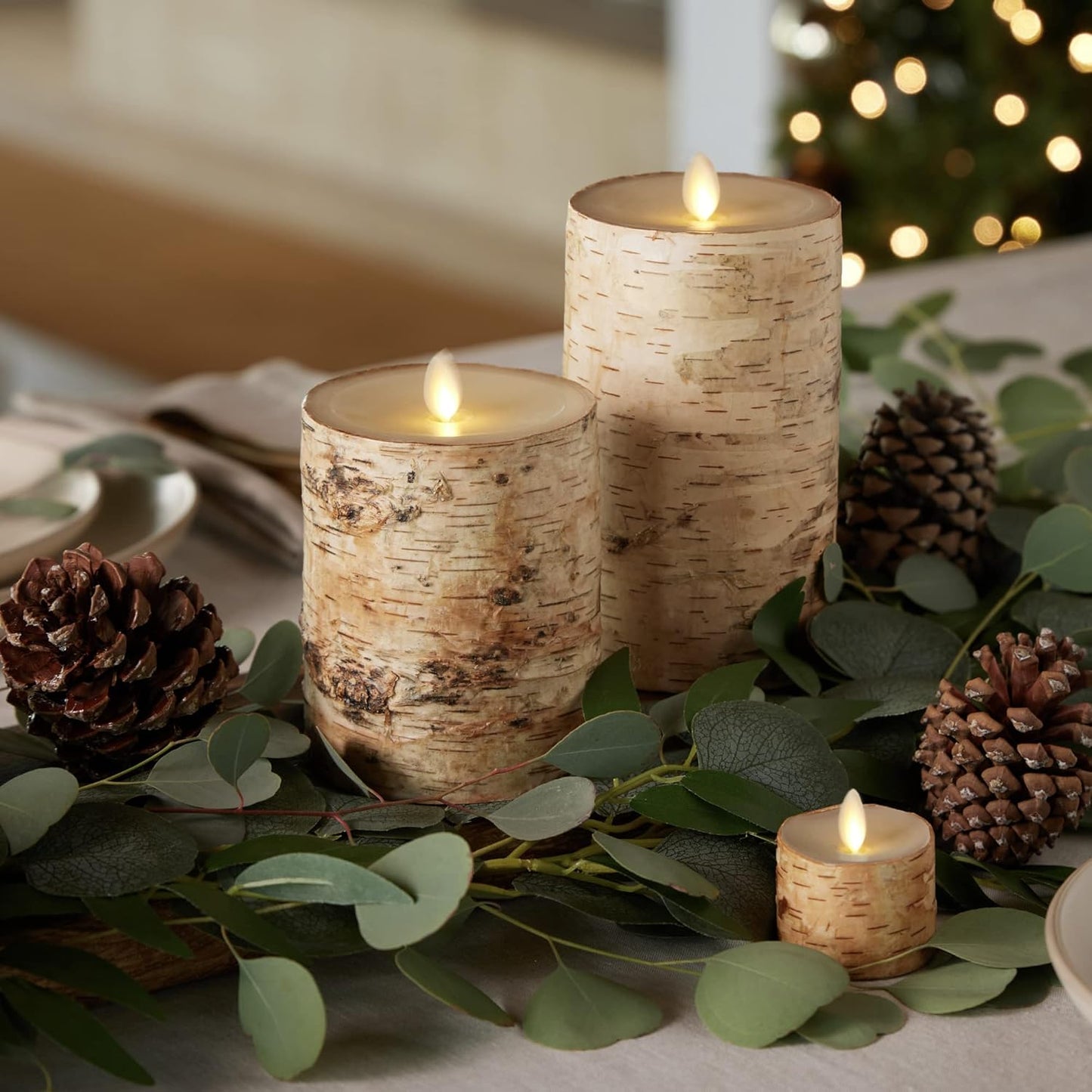 Luminara Realistic Artificial Moving Flame Pillar LED Candle, Battery Operated (Used)