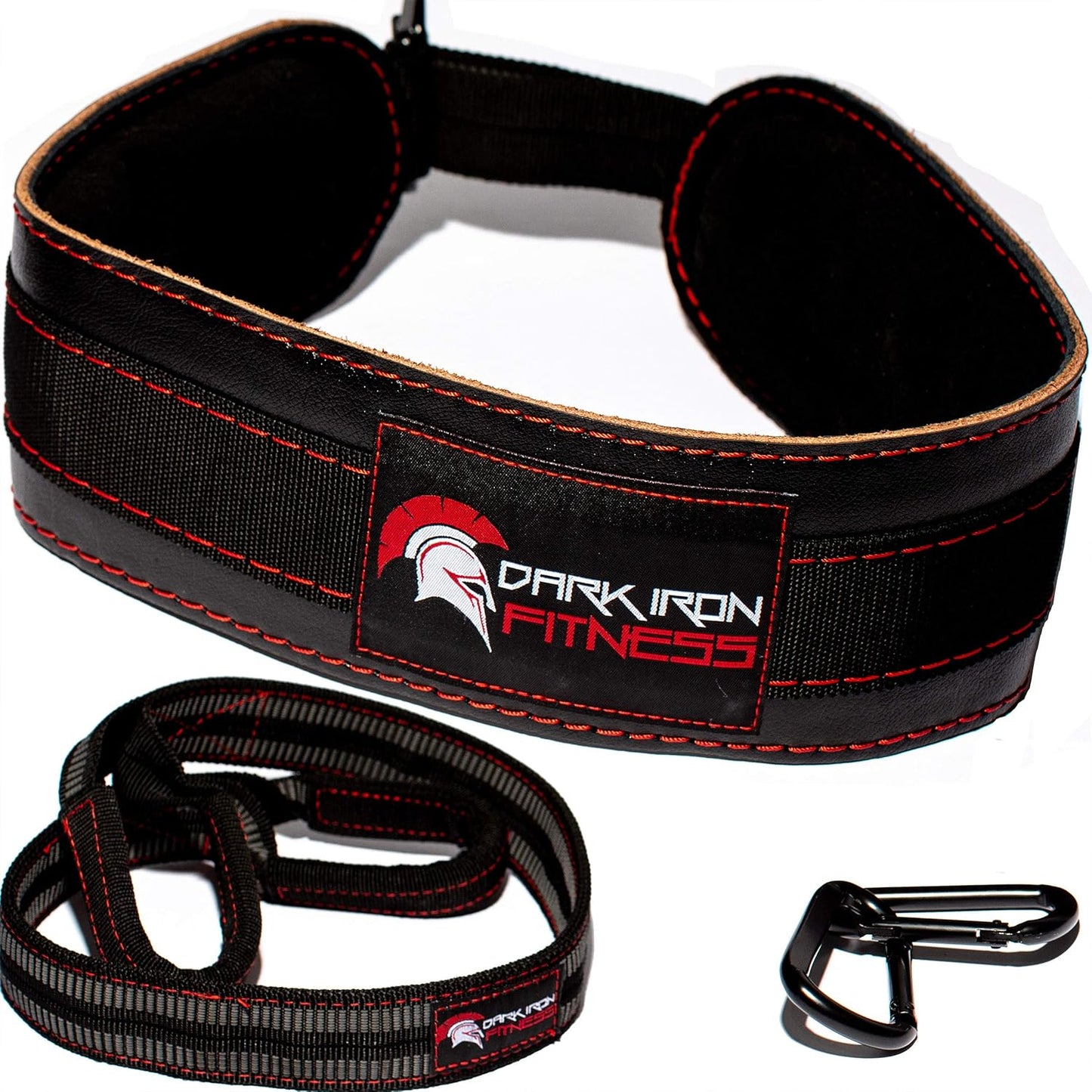 Dark Iron Fitness Padded Leather Weight Lifting Belts for Squats & Pull Ups (Like New)