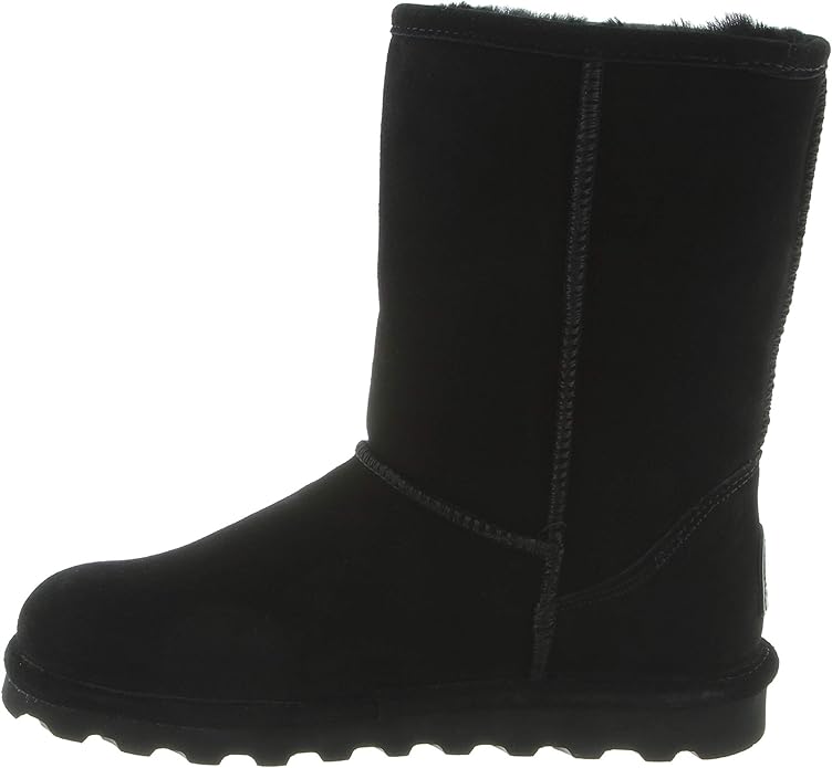 BEARPAW Elle Comfortable Slip-On Cozy Suede Winter Boots for Kid, Rubber Sole (Like New)