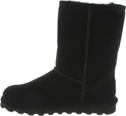 BEARPAW Elle Comfortable Slip-On Cozy Suede Winter Boots for Kid, Rubber Sole (Like New)