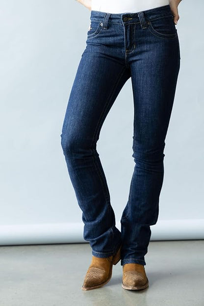 Kimes Ranch Women's Betty Western Style Mid-Rise Straight Fit Riding Jeans (Used)