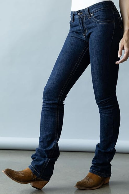 Kimes Ranch Women's Betty Western Style Mid-Rise Straight Fit Riding Jeans (Used)
