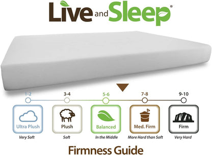 Live & Sleep 10 Inches Resort Classic Memory Foam Mattress, Full XL - White (Like New)