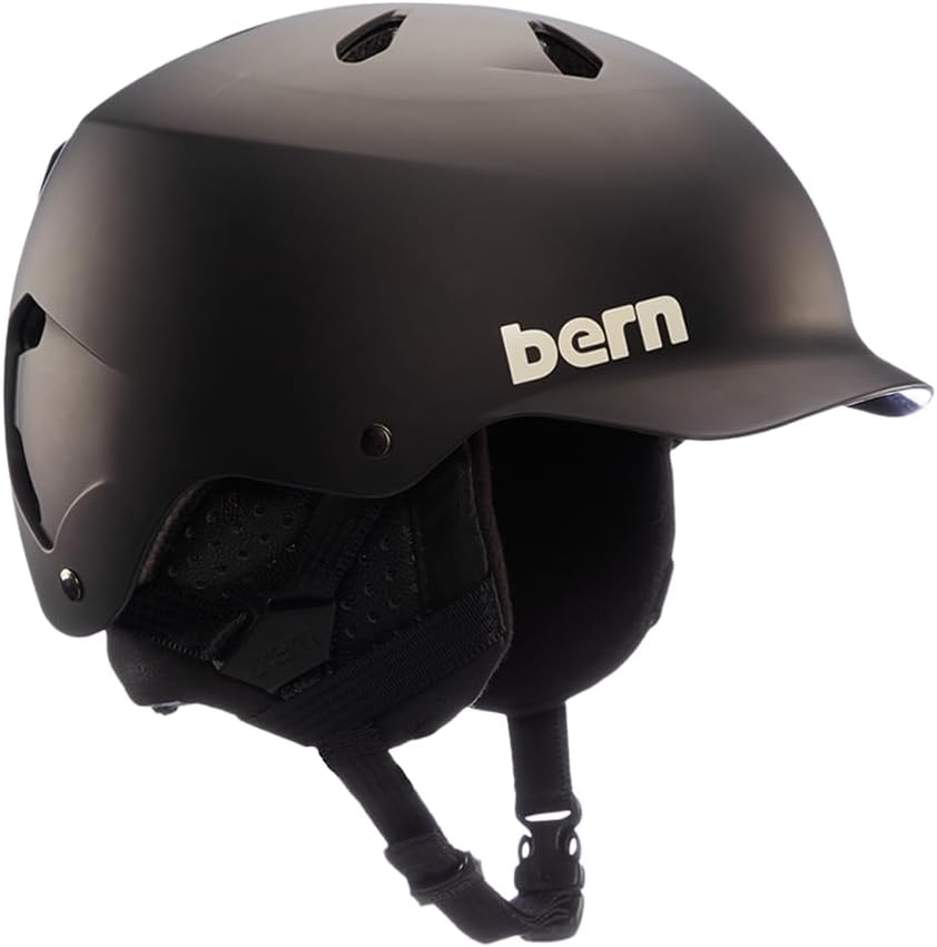 Bern Watts Classic Helmet for Men & Women, Matte Black with Black Liner - Small (Like New)