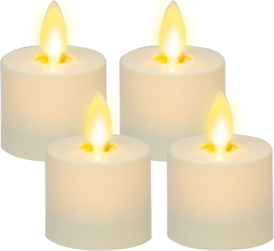 Luminara Flickering Waterproof Warm Flameless LED Candles, 3 Watts, Set of 4 (Like New)