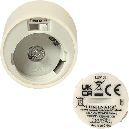 Luminara Flickering Waterproof Warm Flameless LED Candles, 3 Watts, Set of 4 (Like New)