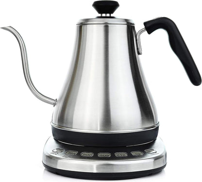 Willow & Everett Gooseneck Electric Kettle w/ Temperature Control, 1L - Silver-- (Used)