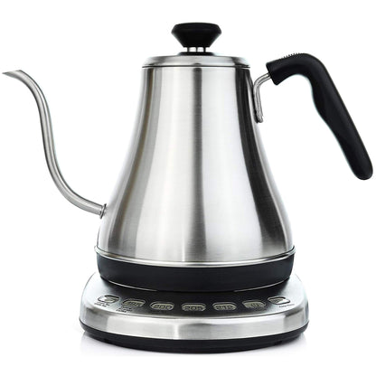 Willow & Everett Gooseneck Electric Kettle w/ Temperature Control, 1L - Silver (New)