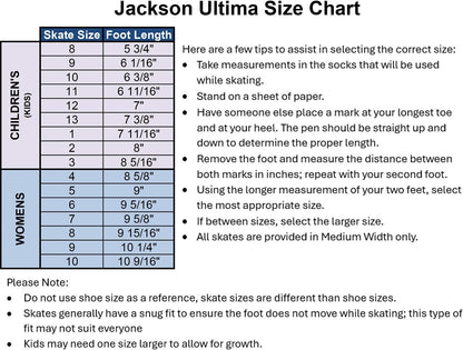 Jackson Ultima MARK I SoftSkate Figure Ice Skates for Women, White/Blue - Size 6 (Used, No Retail Box)