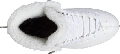 Jackson Ultima SoftSkate Womens/Girls Figure Skate, Size 1 Misses - White/Fleece (Like New, Damaged Retail Box)