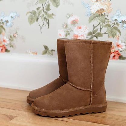 Bearpaw Womens ELLE Short Fashion Boot Synthetic Sole - Hickory ii, 9 M US (Like New)