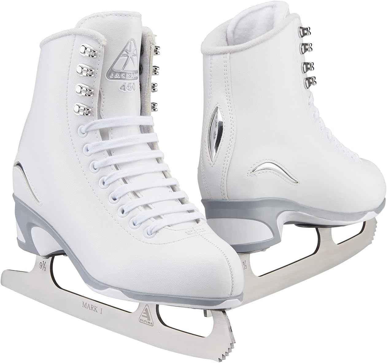 Jackson Ultima Finesse Figure Skate with Mark I Blade - White, Women's Size 11 (Like New)