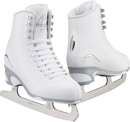 Jackson Ultima Finesse Figure Skate with Mark I Blade - White, Women's Size 11 (Like New)