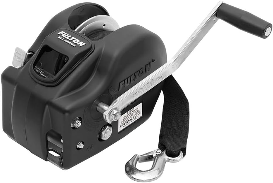 Fulton Woodworking Tools 142425 Winch, 2-Speed with Heavy Duty 20' Strap, Black (Like New)