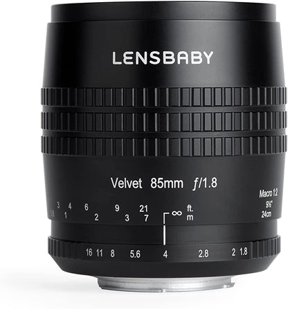 Lensbaby LBV85X Macro Velvety Film-Like Aesthetic 85mm for Sony E - Black (Like New)