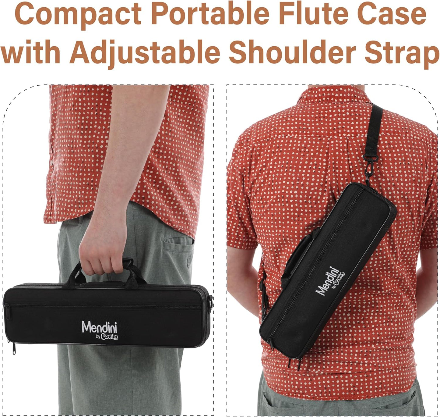 Mendini By Cecilio C Flute, 16-Key Closed Hole w/ Case, Gloves - Silver Nickel (Used)