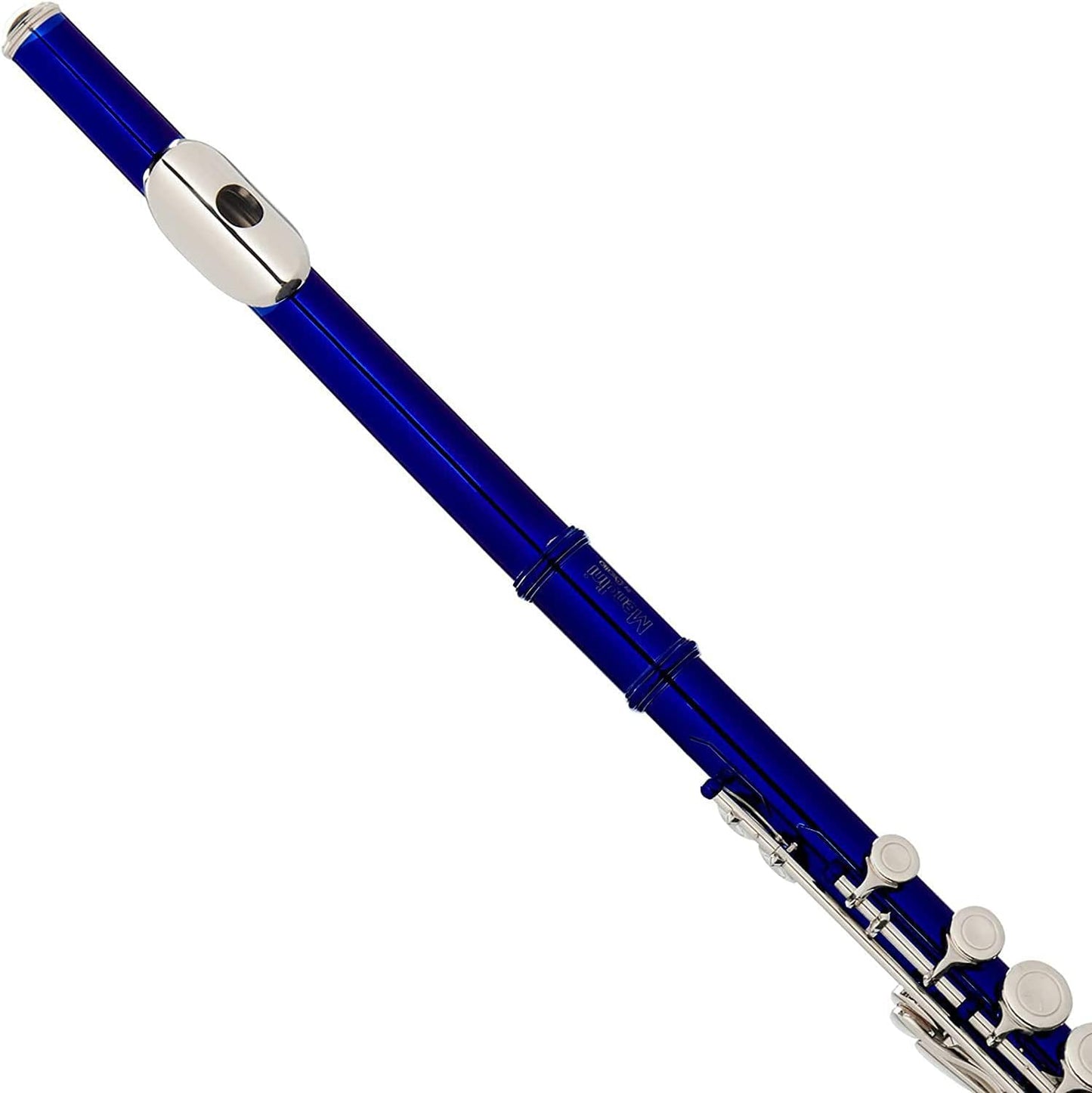 ﻿Mendini MFE+SD+PB Closed Hole C 16-Key Flute w/Case, Stand & Lesson Book - Blue (Like New)