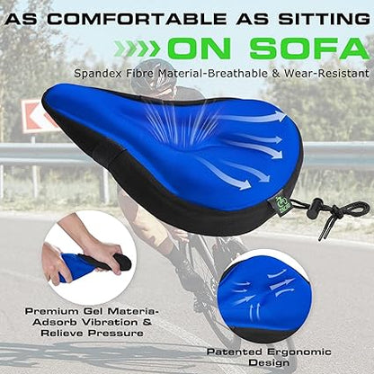 Zacro Water-resistant Gel Padded Bike Seat Cushion for Mountain/Road Bikes (Like New)