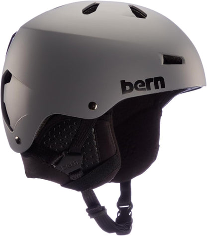 BERN Macon Classic Durable Snowboard Helmet for Men & Women, Matte Grey - Medium (Used, No Retail Box)