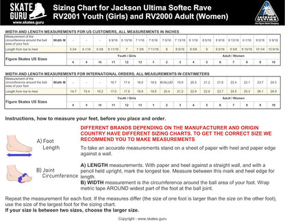 Jackson Ultima Softec Rave Youth Lightweight Figure Ice Skates for Women/Girl (New)