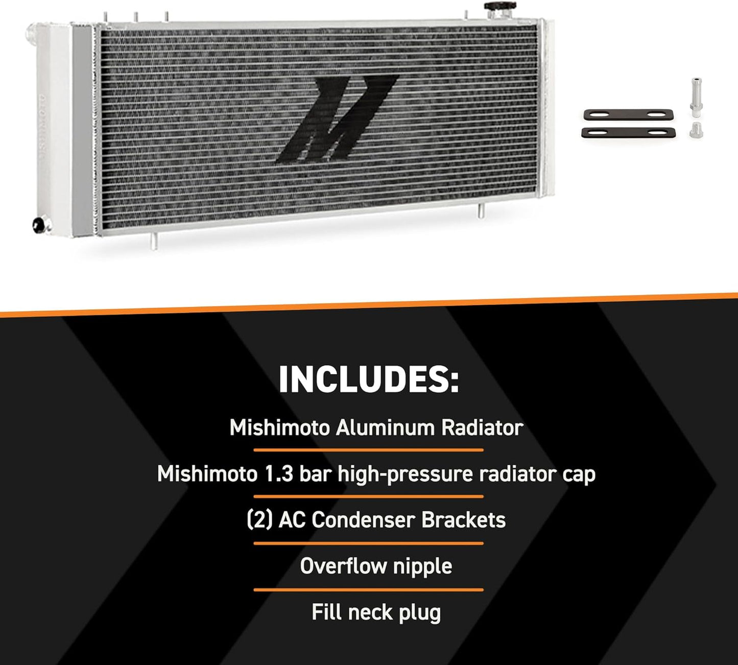 Mishimoto MMRAD-XJ-89 Aluminum Silver Radiator For 1989-2001 Jeep Cherokee XJ (Like New)