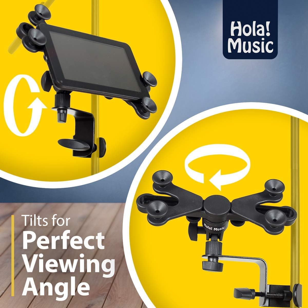 Hola! Music HM-MTH Microphone Music Stand for 6 to 15" Tablet/Smartphone, 2 Pack (Used)