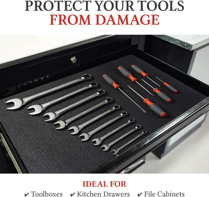 B&C Home Goods Anti-Slip Adjustable Rubber Protects Toolbox Liner for Drawer (Like New, No Retail Box)