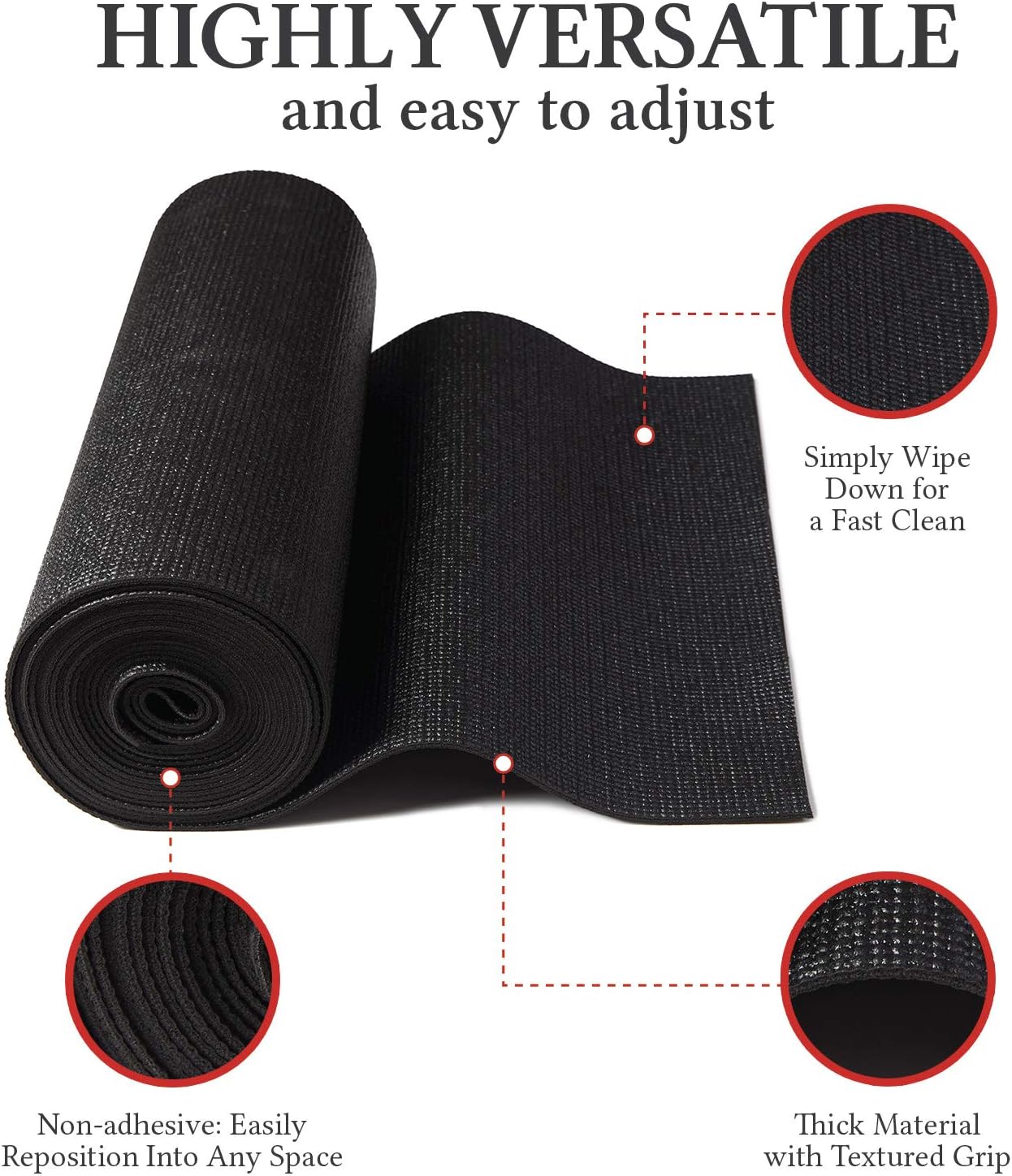 B&C Home Goods Anti-Slip Adjustable Rubber Protects Toolbox Liner for Drawer (Like New, No Retail Box)