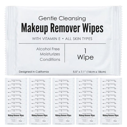 World Amenities Alcohol-Free Makeup Remover Wipes with Vitamin E, 500 Count (Like New)