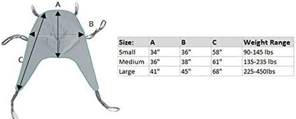 Patient Aid Divided Leg Padded Lift Universal Sling with Head Support, Small (Like New)