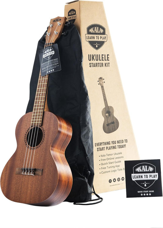 Kala Ukulele Tenor Starter Kit with Online Lessons, Tuner App and booklet (Like New)