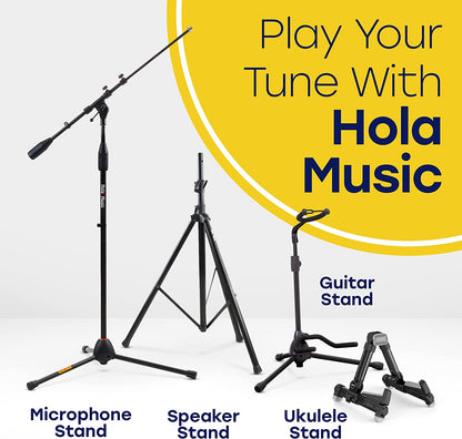 Hola! Music Height Adjustable/Collapsible Guitar Stand w/Padded Neck/Yoke, Black (Used)