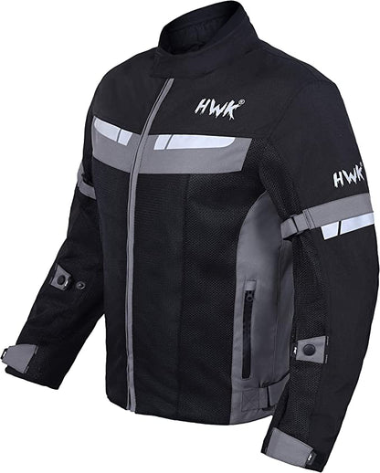 HWK Mesh Motorcycle Jacket Riding Air Motorbike Biker CE Armored Breathable- (Like New)