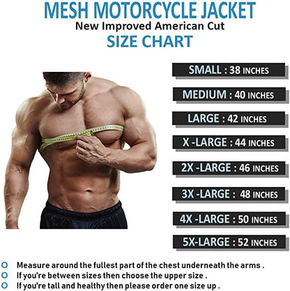 HWK Mesh Motorcycle Jacket Riding Air Motorbike Biker CE Armored Breathable- (Like New)