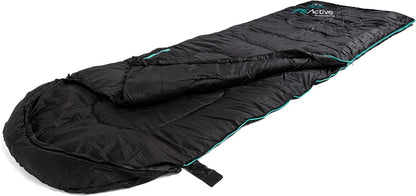 FE Active ??The Venture Extra Long Sleeping Bag for Camping/Hiking/Travel, Black (Like New)