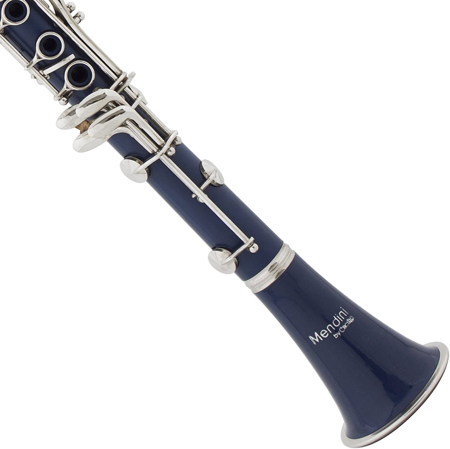 Mendini by Cecilio B Flat Beginner Clarinet w/2 Barrels - Wind & Woodwind, Blue (Used)