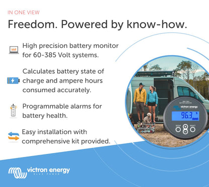Victron Energy BMV-700H Smart Shunt Battery Monitor with Display, 60-385 VDC (Like New)